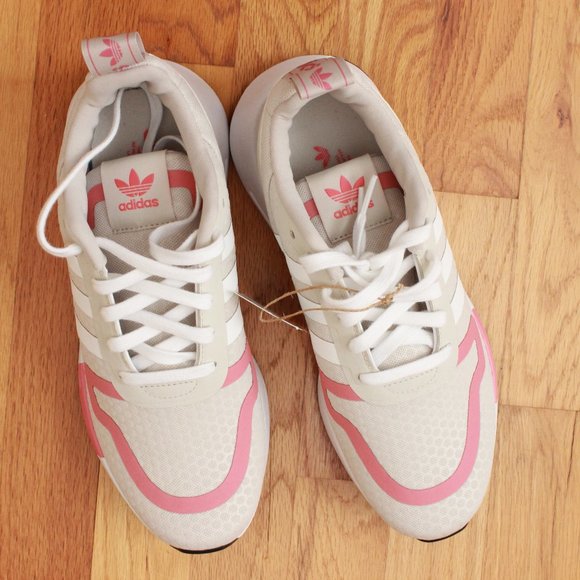 Adidas Multix Women Casual Athletic Sneakers Beige White Rose Pink Tan F… - Picture 2 of 5